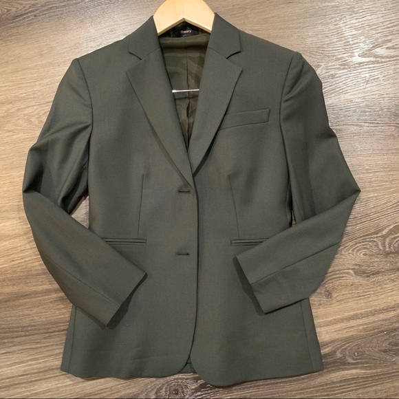 theory green blazer